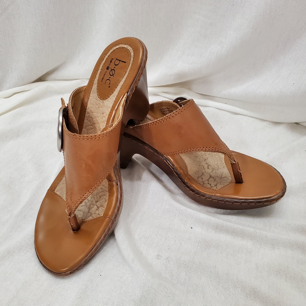 Tan BOC wedge sandal size 8